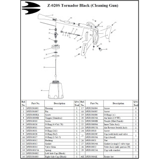 Tornador Black Air Pulse Cleaning Gun Z-020RS