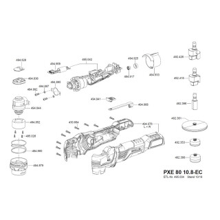 FLEX Akku Polierer PXE 80 10.8-EC/2.5 Ah Set