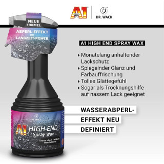 A1 HIGH END Spray Wax 500 ml New Formula