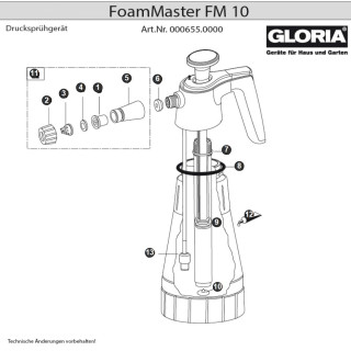 GLORIA Schaumspr&uuml;her Foam Master FM10 - 1,0 Liter SALE